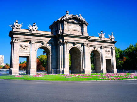 Puerta de Alcala  in Madrid city, Spain の写真素材