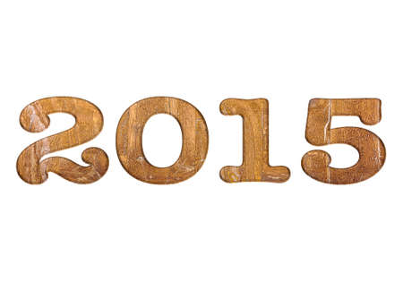 Illustration with a Happy New Year 2015.