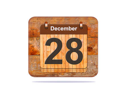 Calendar with the date of December 28.の写真素材