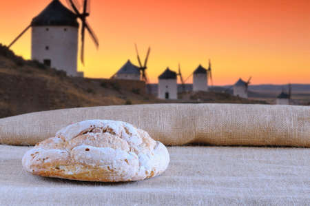 Bread on the table of the bakery.の写真素材