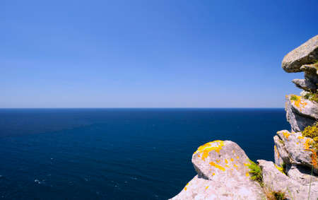 Ocean view from the cliffs with copyspace.の写真素材