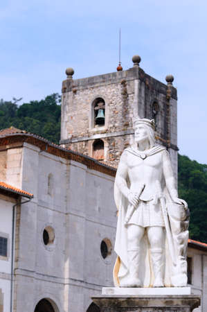Statue of King Silo in Pravia. King of Asturias between 774 and 783のeditorial素材