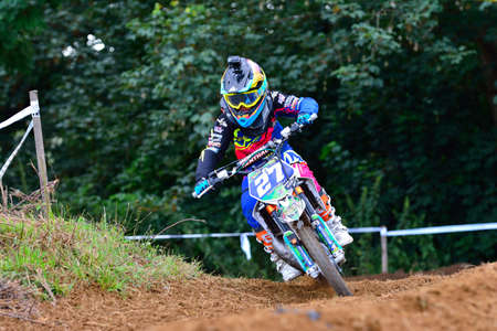 VALDESOTO, SPAIN - AUGUST 8: Asturias Motocross Championship in August 8, 2015 in Valdesoto, Spain....