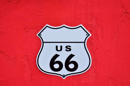 American interstate highway route 66 shield.