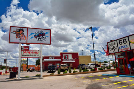 GALLUP, NEW MEXICO - JULY 22: Legendary Route 66 Diner is a classic on historic highway Route 66 on July 22, 2017 in Gallup, New Mexicoのeditorial素材