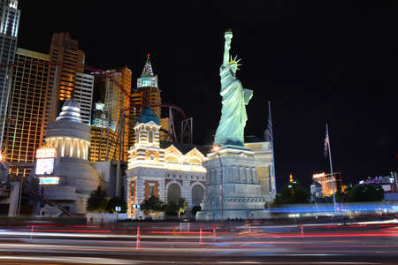 LAS VEGAS, NEVADA - JULY 24, 2017: View of the New York New York hotel and casino in Las Vegas on July 24, 2017.のeditorial素材
