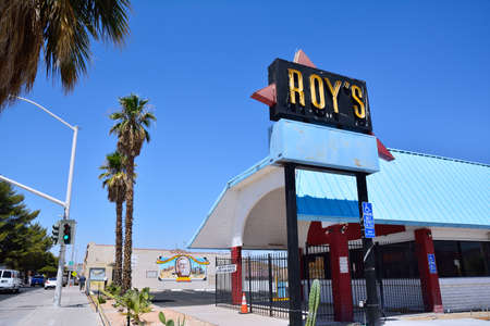 Barstow, California Usa - July 26 2017: Legendary Roy's Cafe on historic Highway Route 66 in Barstow.のeditorial素材