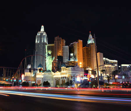 LAS VEGAS, NEVADA - JULY 24, 2017: View of the New York - New York hotel and casino in Las Vegas on July 24, 2017.のeditorial素材