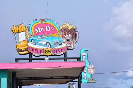 Kingman, Arizona - July 24, 2017 : Mr. Dz Route 66 Diner in Kingman located on historic Route 66.
