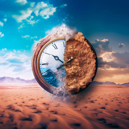 Weather clock. AI Generative.の素材