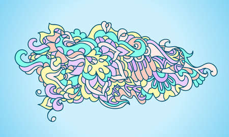 paisley backgound pastelのイラスト素材