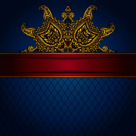Gold Luxury Vector Borderのイラスト素材