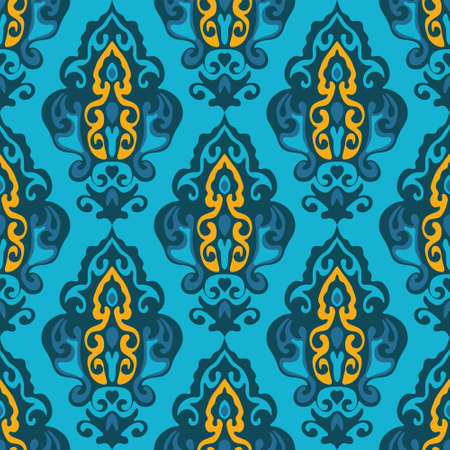 damask seamless floralのイラスト素材