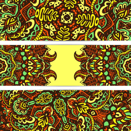 Ethnic card designsのイラスト素材