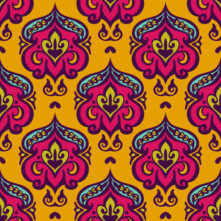 Damask floral  abstract seamless patternのイラスト素材