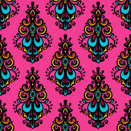 Luxury Damask seamless pattern floral designのイラスト素材