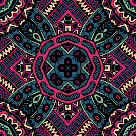 Ethnic Tribal Abstract Seamless Colorful Patternのイラスト素材