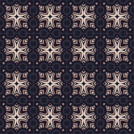 Abstract geometric background. tiled retro vintage vector seamless patternのイラスト素材