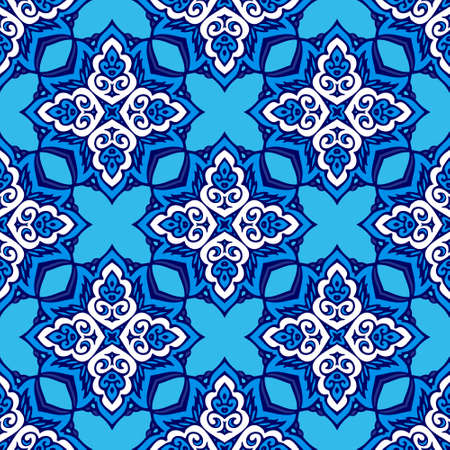 Abstract seamless ornamental vector pattern for fabricのイラスト素材