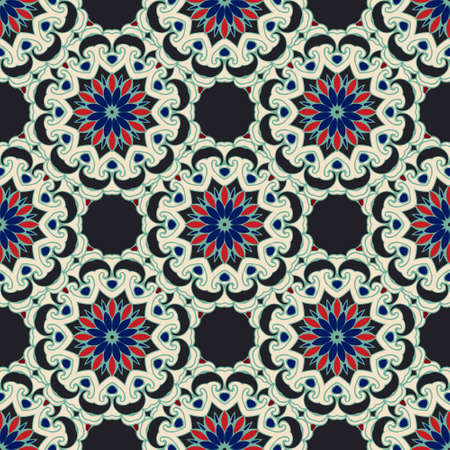 Colorful Ethnic Festive Abstract Floral   Vector Patternのイラスト素材