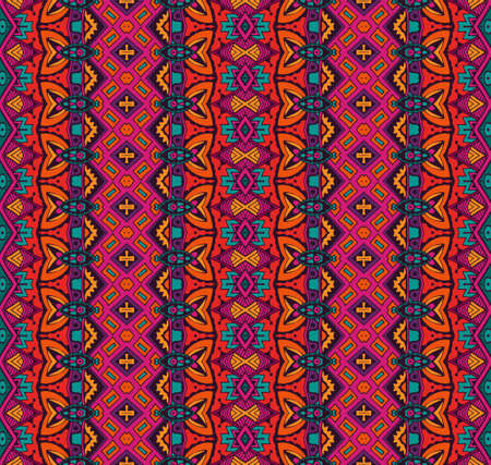 Abstract geometric mosaic vintage ethnic seamless pattern ornamental