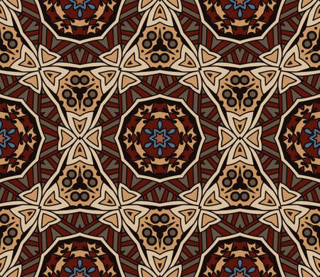 Vector abstract ethnic vintage seamless pattern tribal background