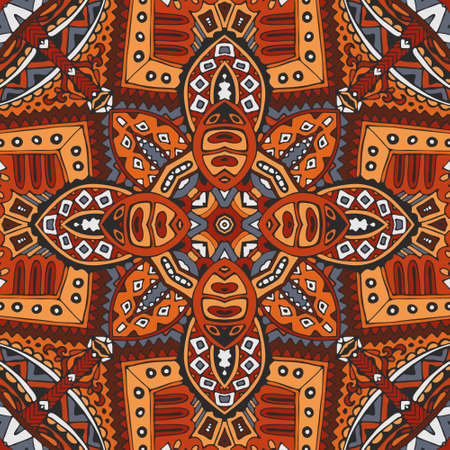 abstract ethnic vintage seamless pattern tribal backgroundのイラスト素材