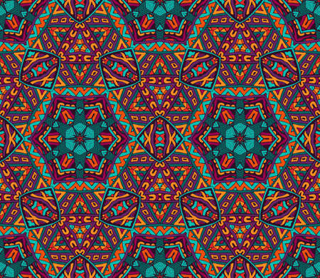 Abstract festive colorful grunge ethnic mosaic surface