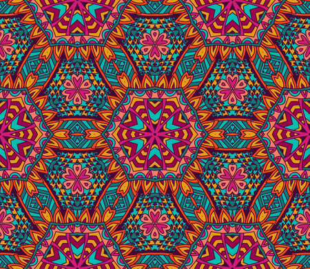 Vector abstract ethnic vintage seamless pattern tribal backgroundのイラスト素材