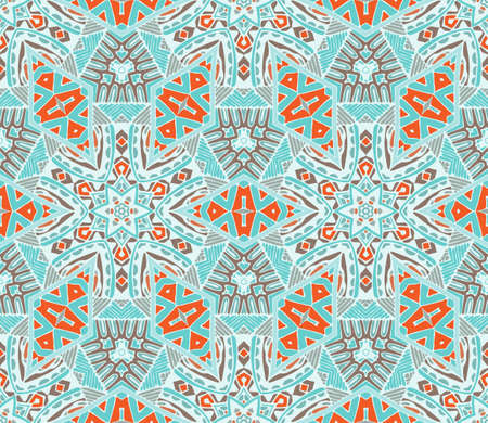 vintage  mosaic tiles. geometric  seamless pattern background