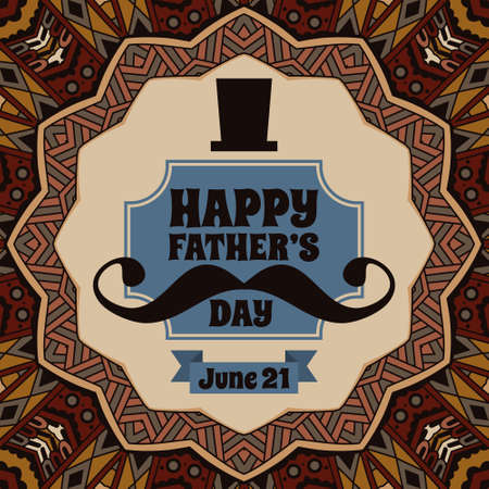 happy fathers day over vintage background vector illustrationのイラスト素材