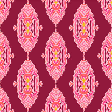 floral vector festive abstract seamless pattern. tiled backgroundのイラスト素材