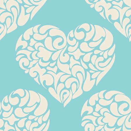 Seamless pattern with hearts. Valentines Day background. Stylish repeating print. Nice design for card decorのイラスト素材