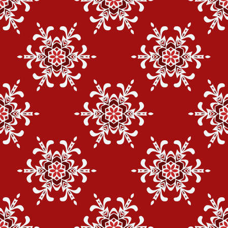 Red Christmas Winter Snowflake Vector background designのイラスト素材
