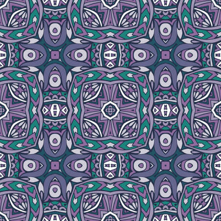 ethnic bohemia fashion abstract floral doodle backgroundのイラスト素材