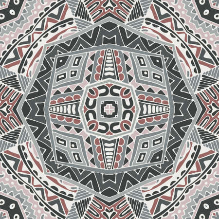 Abstract geometric mosaic vintage ethnic seamless pattern ornamental