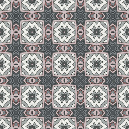 Abstract vintage ethnic seamless geometric doodle ornamental background texture