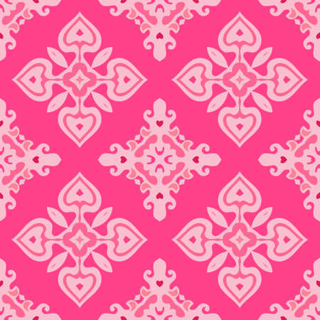 Cute pink Seamless abstract tiled pattern vector web backgroundのイラスト素材