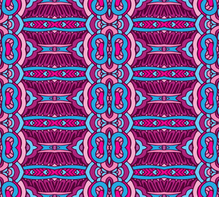 ethnic tribal festive pattern for fabric. Abstract geometric colorful seamless pattern ornamental. Mexican designのイラスト素材