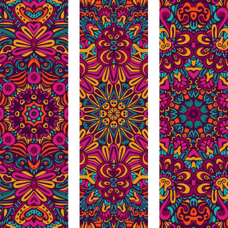 Ornamental ethnic banner set.のイラスト素材