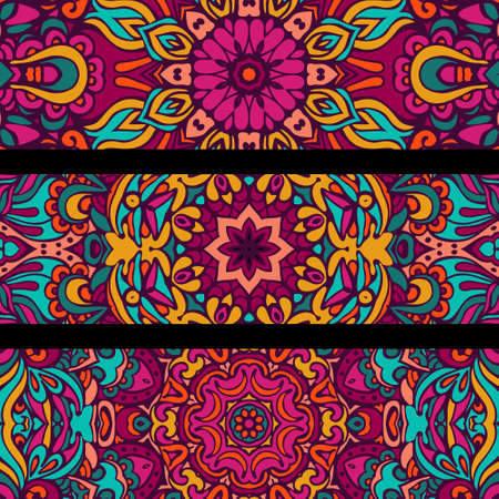 Festive vector ethnic banner setのイラスト素材