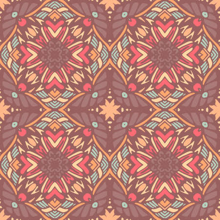 Ethnic geometric seamless royal patternのイラスト素材