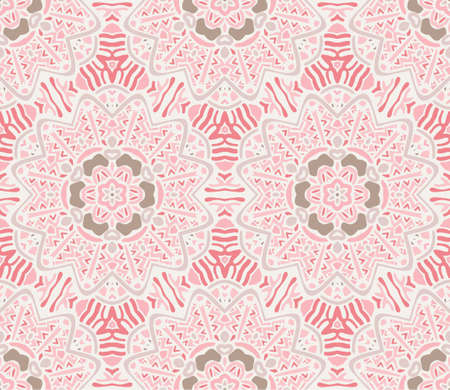 cute laced doodle seamless geometric patternのイラスト素材