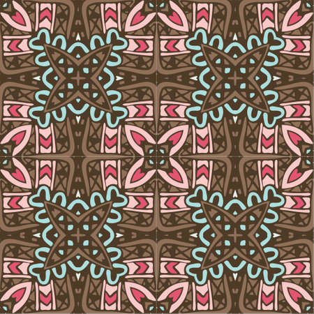 Decorative tile pattern design vector.のイラスト素材