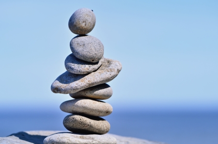 stacked of stonesの写真素材