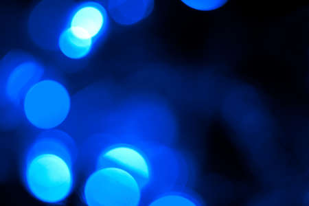Abstract spots of blue lightsの写真素材