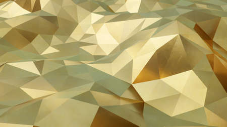 Abstract plexus golden geometric shapes texture and background.,3d model and illustration.の写真素材
