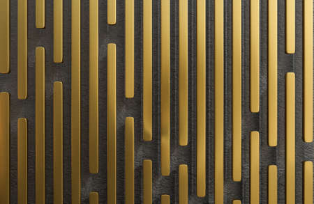 Abstract Golden battens background grunge texture style.,3d model and illustration.の写真素材