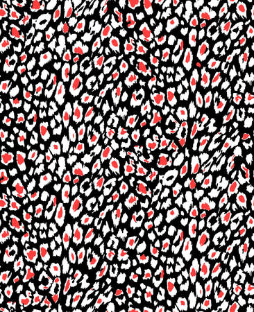black background with red leopard pattern