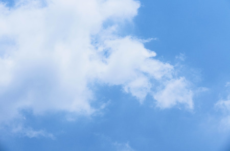 White clouds in the blue skyの写真素材